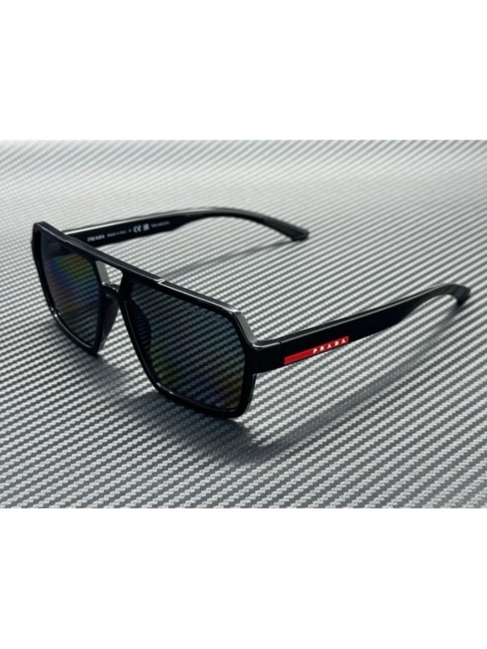 New Prada Linea Rossa Men Black Sunglasses 59-16-145